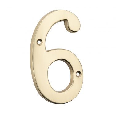 Numeral 6 - Brass